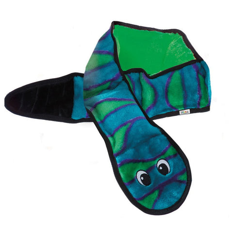 Outward Hound Invincibles Blue And Green 6 Squeaker Snake