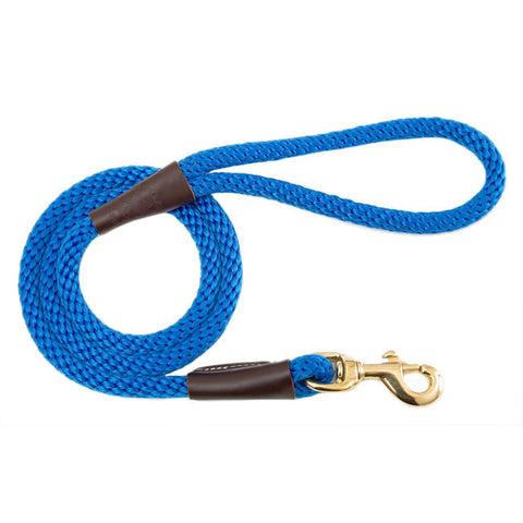 Mendota Blue Snap Leash 1/2 x 6 Ft