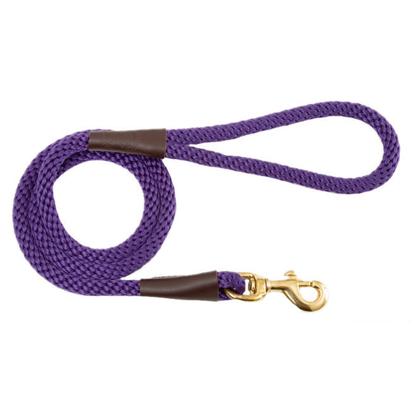 Mendota Purple Snap Leash 1/2 x 6 Ft