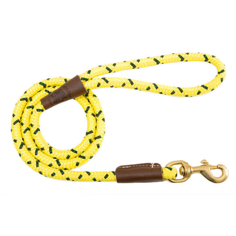 Mendota High Viz Yellow Snap Leash 1/2 x 6 Ft