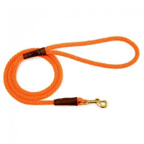 Mendota Orange Snap Leash 1/2 x 6 Ft