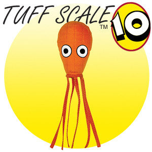 Tuffy Mega Orange Jr. Squid Dog Toy