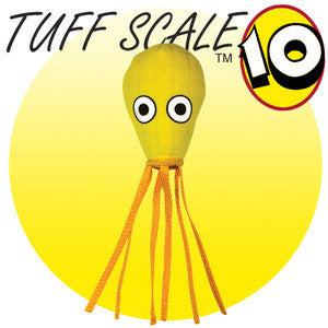 Tuffy Mega Yellow Squid Dog Toy