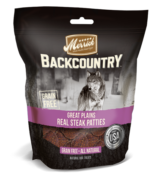 Merrick Backcountry Great Plains Real Steak Patties Dog Treats