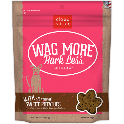 Cloud Star Wag More Bark Less Soft & Chewy Dog Treats Sweet Potatoes