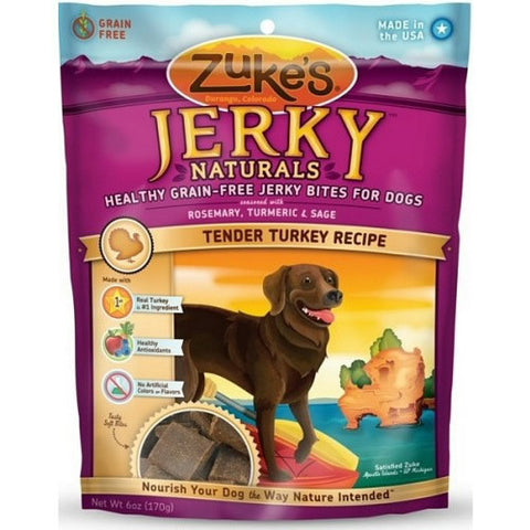 Zukes Jerky Naturals Tender Turkey Dog Treats
