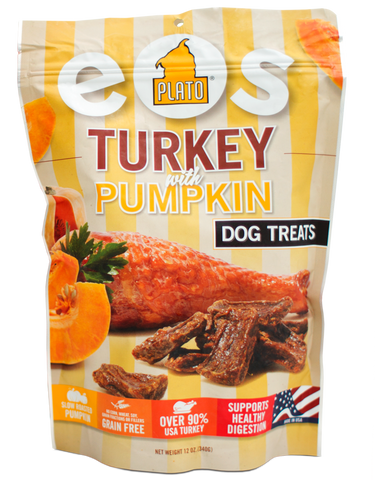 Plato Turkey and Pumpkin Dog Treats 12oz