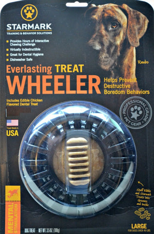 Small Starmark Everlasting Treat Wheeler Dog Toy