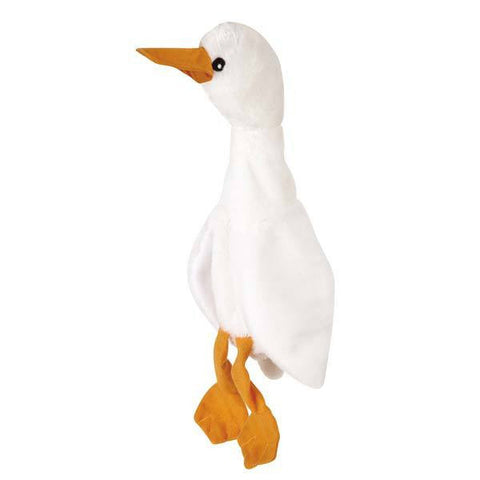 Zanies Bird Unstuffies Small White Goose Dog Toy